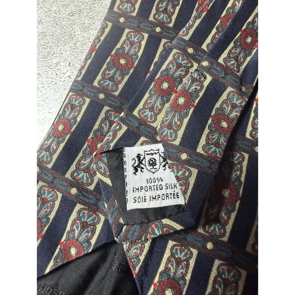 The Metropolitan Museum Of Art 100% Silk Tie Mens OS Blue Floral Necktie Italy
